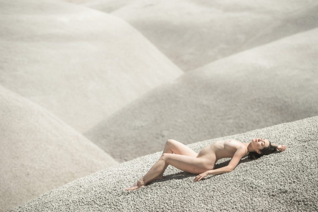 Katie Alderson in Impermanence II -- A desert nude series by Dylan H. Brown