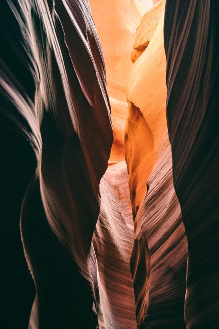 A colorful slot canyon in southern Utah