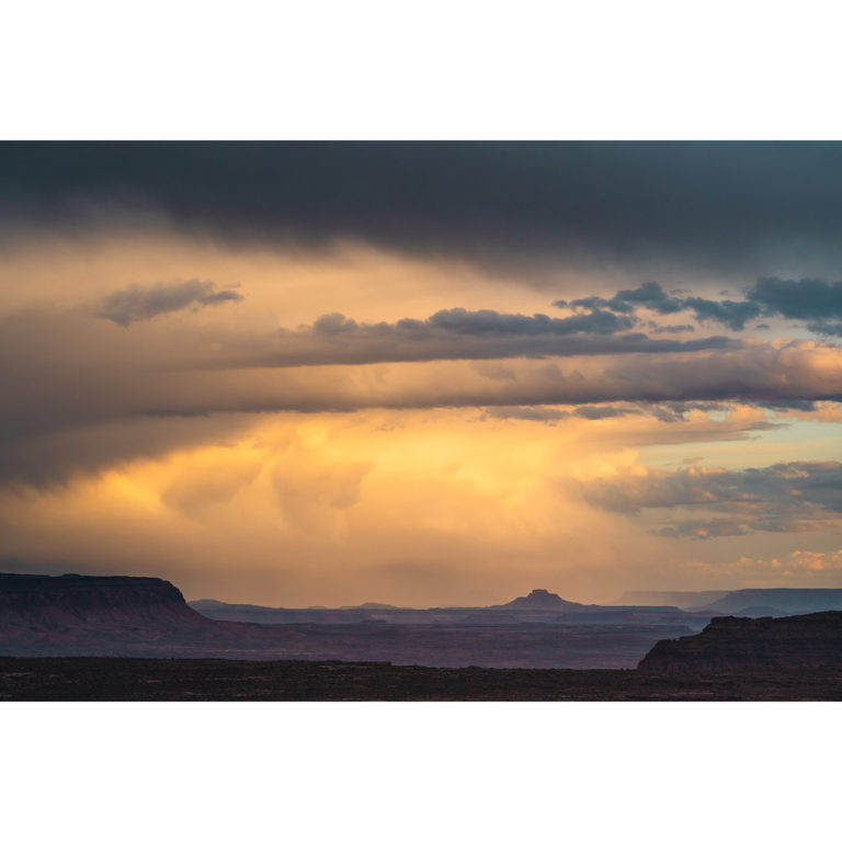 Glowing rainstorm in southern Utah